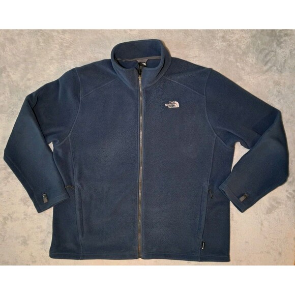 The North Face Jacket Flashdry Blue Full Zip Fleece Men's 2XL XXL - Picture 1 of 12